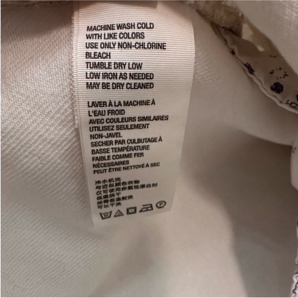 Free People We The Free White Distressed Denim
Button Fly Mini Skirt NWT. - Picture 13 of 14